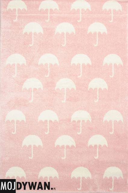 Dywan
                            Bambino Białe parasolki na różowym tle (20682)