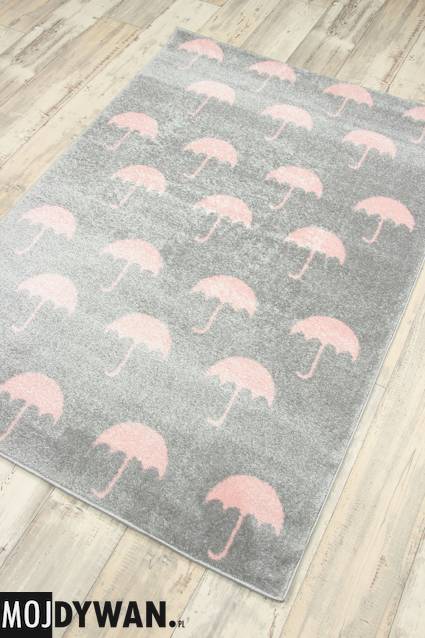 Dywan
												Bambino Różowe parasolki na szarym tle (20688)