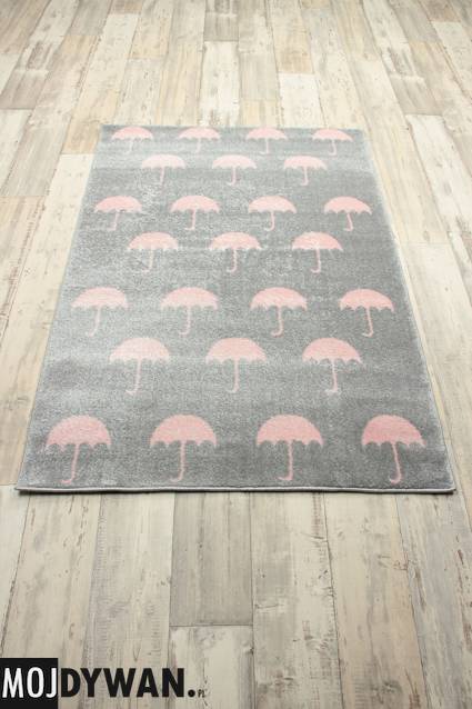 Dywan
												Bambino Różowe parasolki na szarym tle (20689)