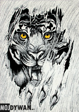 Dywan Koloreo Tattoo Tygrys szary (18305)