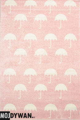 Dywan Bambino Białe parasolki na różowym tle 